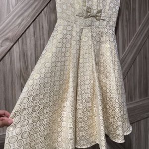 ModCloth gold and cream dress